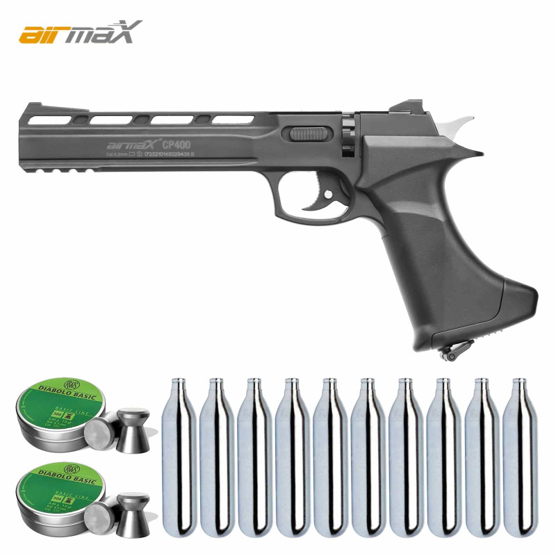 SET AirmaX CP400 Gen. 2 4,5 mm Diabolo (P18) Co2-Pistole
