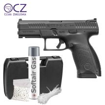 Komplettset CZ P-10C Schwarz Softair-Pistole Schwarz Kaliber 6 mm BB Gas Blowback (P18)
