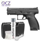 Komplettset CZ P-10C Schwarz Softair-Pistole Schwarz Kaliber 6 mm BB Gas Blowback (P18)