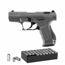 SET Walther P99 SV Schreckschuss Pistole Grau 9 mm P.A.K. (P18) + 50 Platzpatronen 9 mm P.A.K.