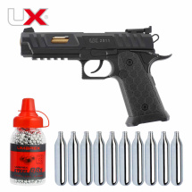 SET Umarex UX 2011 4,5 mm Stahl BB Co2-Pistole Schwarz (P18)