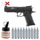 SET Umarex UX 2011 4,5 mm Stahl BB Co2-Pistole Schwarz (P18)