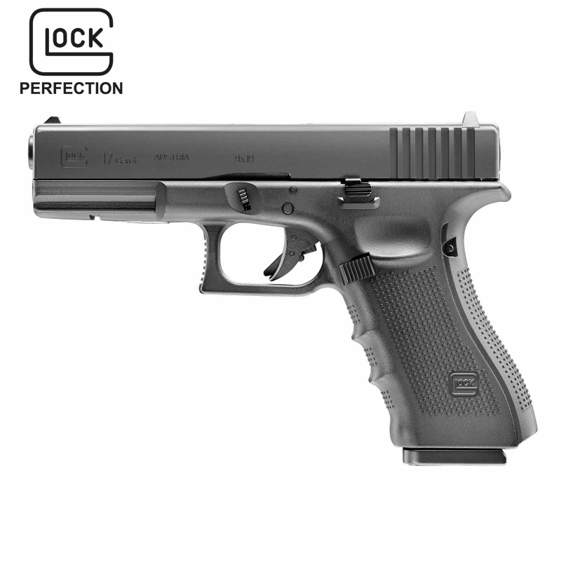 Modell II. Wahl - Glock 17 Gen4 Co2-Pistole Kaliber 4,5 mm Stahl BB Blowback (P18)