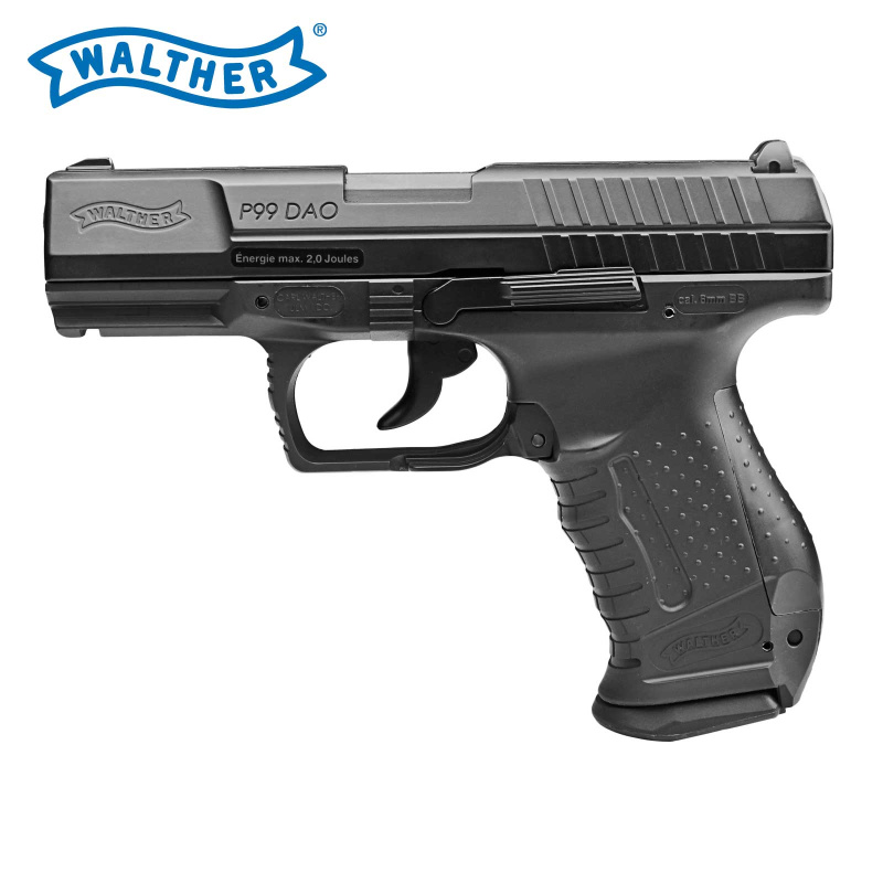 Modell II. Wahl - Walther P99 DAO Softair-Co2-Pistole Kaliber 6 mm BB Blowback (P18)