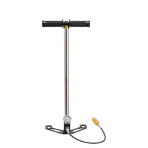 Leader PCP-Pressluftpumpe / Handpumpe mit Manometer und mit 1/8" Schnellfülladapter für Pressluftwaffen