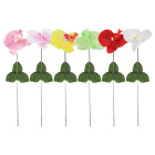 6 Kunstblumen Motiv Orchidee 28 cm farblich sortiert