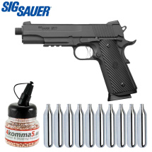SET Sig Sauer 1911 Tacops Vollmetall Co2 Pistole Blow...
