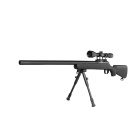 GSG MB03 Sniper Schwarz Softair-Gewehr Kaliber 6 mm BB Federdruck (P18) + Zielfernrohr 3-9x40