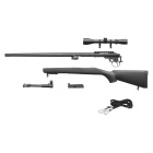 GSG MB03 Sniper Schwarz Softair-Gewehr Kaliber 6 mm BB Federdruck (P18) + Zielfernrohr 3-9x40