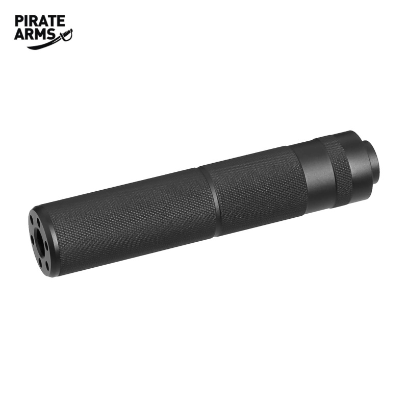 Pirate Arms Schalldämpfer V4 Schwarz 155x30 mm - 14 mm CCW Linksgewinde (P18)