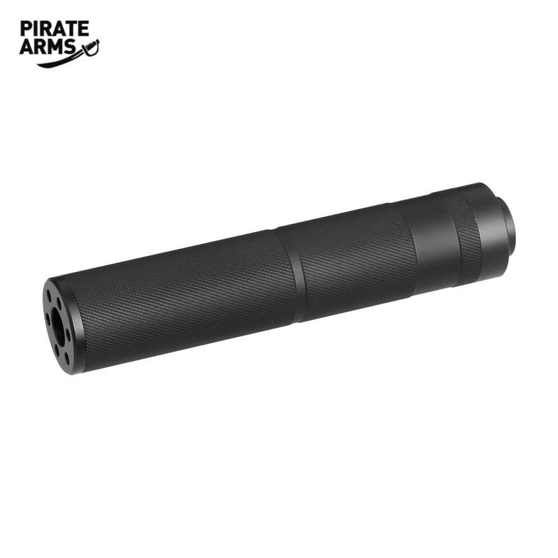 Pirate Arms Schalldämpfer Pro Silencer Schwarz 155x30 mm - 14 mm CCW Linksgewinde (P18)