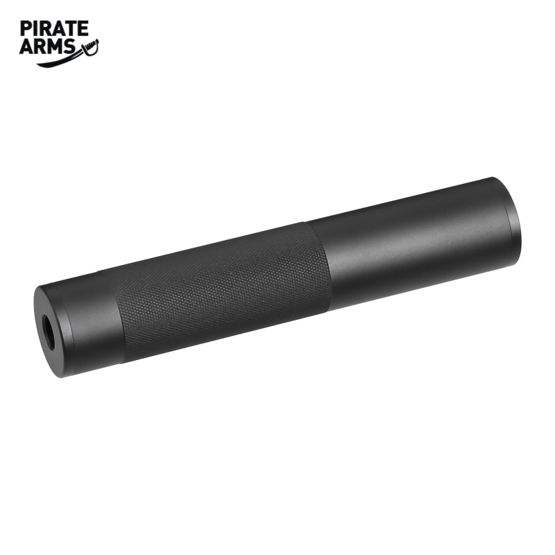 Pirate Arms Schalldämpfer V1 Schwarz 195x35 mm - 14 mm CCW - Linksgewinde  (P18)