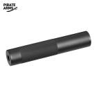 Pirate Arms Schalldämpfer V1 Schwarz 195x35 mm - 14 mm CCW - Linksgewinde  (P18)