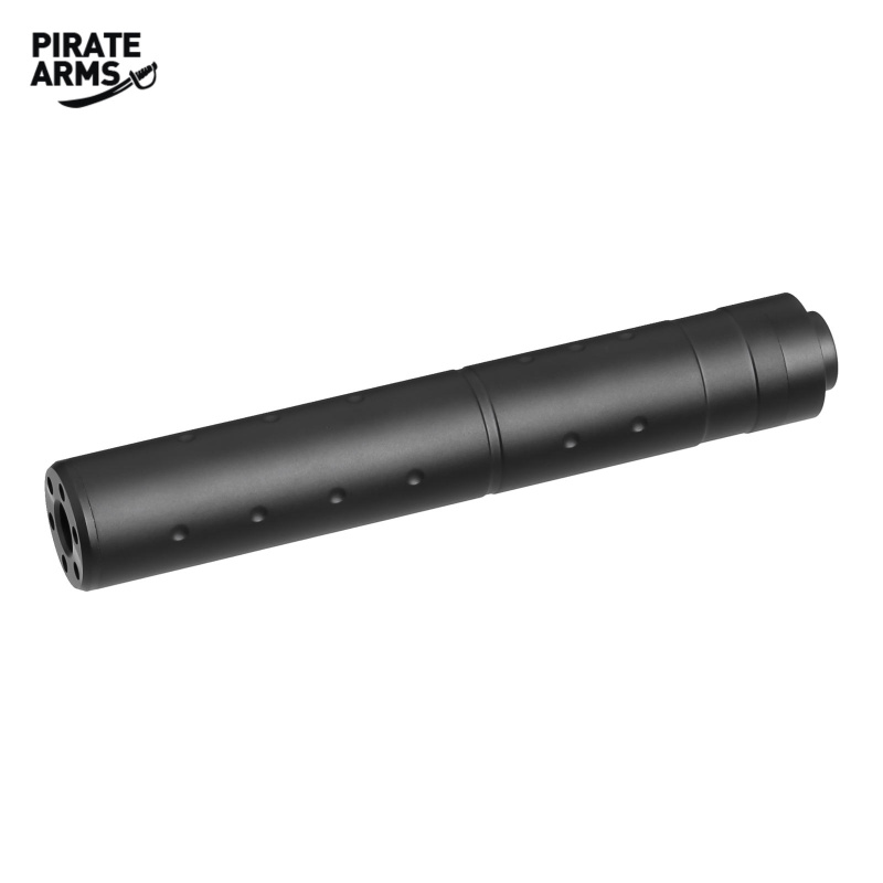 Pirate Arms Schalldämpfer V2 Schwarz 195x30 mm - 14 mm CCW Linksgewinde (P18)