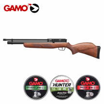 SET Gamo Coyote Wood - Pressluftgewehr Kaliber 5,5 mm Diabolo (P18) + 750 Diabolos
