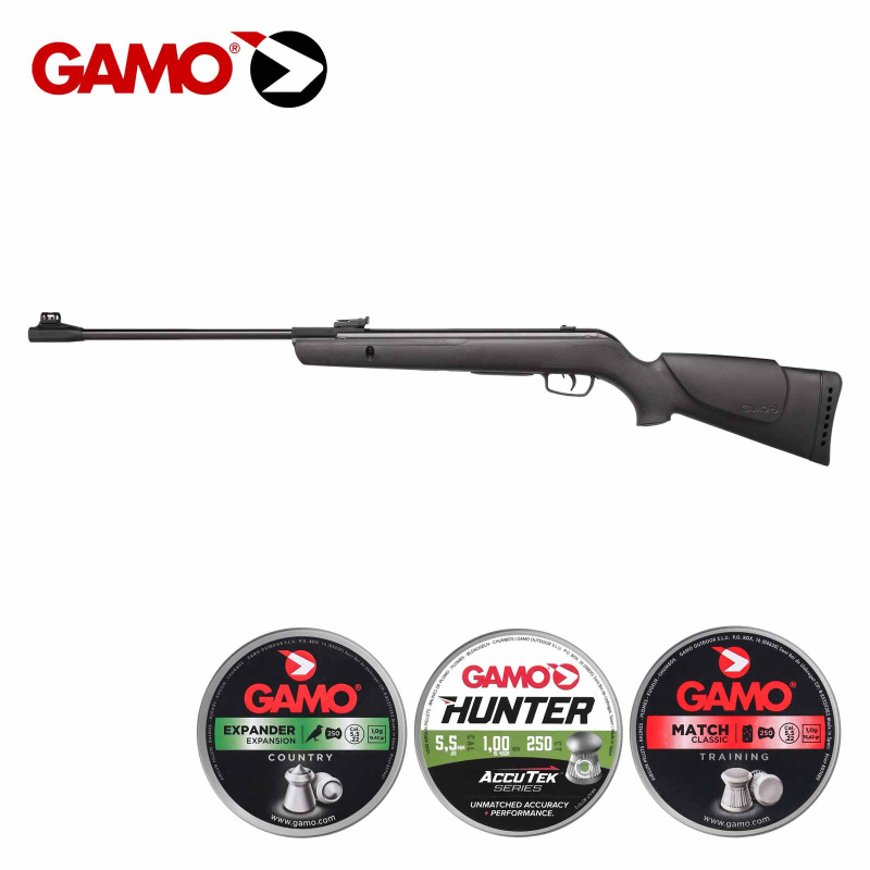SET Gamo Luftgewehr Shadow 1000 Kaliber 5,5 mm Diabolo (P18) + 750 Diabolos