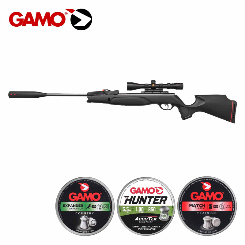 SET Gamo Luftgewehr Swarm Magnum Pro 10X IGT Gen3I Kaliber 5,5 mm Diabolo (P18) + 750 Diabolos