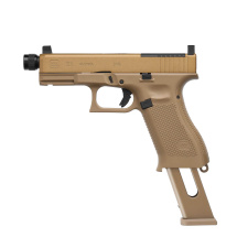 Komplettset Glock 19X MOS Softair-Co2-Pistole Coyote Kaliber 6 mm BB (P18)