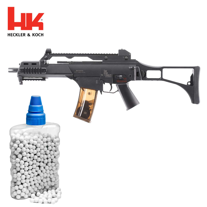 SET Heckler & Koch G36 C Sportsline EyeTrace S-AEG Softair-Gewehr 6 mm BB (P18) + 800 BBs