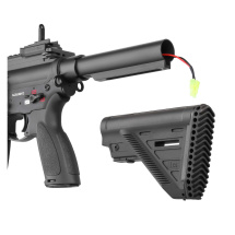 SET Heckler & Koch HK416 A5 Sportsline EyeTrace S-AEG Softair-Gewehr Kaliber 6 mm BB Schwarz (P18) + 800 BBs