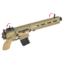 SET Heckler & Koch HK416 A5 Sportsline EyeTrace S-AEG Softair-Gewehr Kaliber 6 mm BB Grünbraun (P18) + 800 BBs