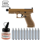 SET Umarex Glock 19X MOS Co2-Pistole Coyote Kaliber 4,5 mm Stahl BB (P18)