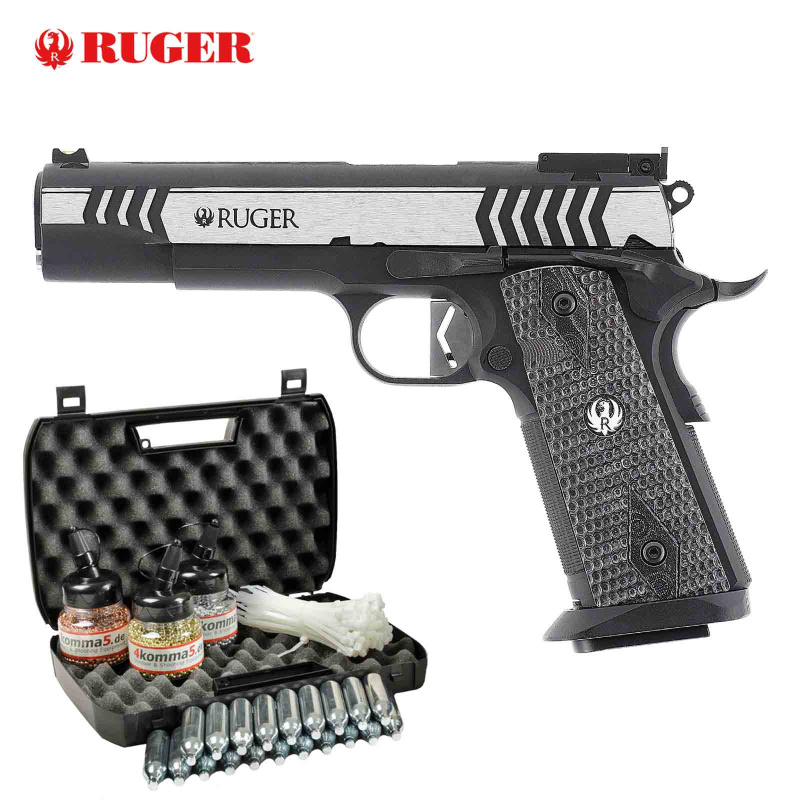Kofferset Ruger SR1911 Competiton Two-Tone-Finish Kaliber 4,5 mm Stahl BB Blowback (P18)