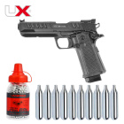 SET Umarex UX Stratix Schwarz Kaliber 4,5 mm Stahl BB Blowback (P18)