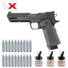 Superset Umarex UX Stratix Schwarz Kaliber 4,5 mm Stahl BB Blowback (P18)