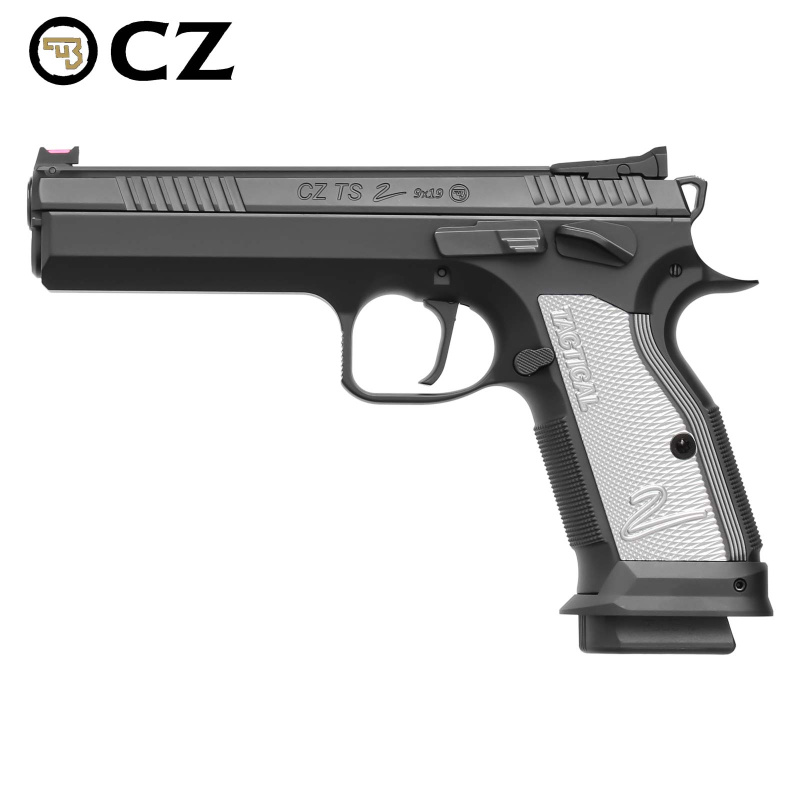 Modell II. Wahl - CZ TS 2 Softair-Co2-Pistole Silver Kaliber 6 mm BB Blowback (P18)