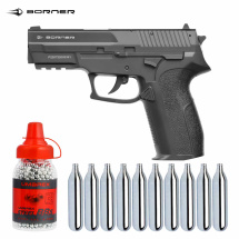 SET Borner Mod. 2022 Co2 Pistole 4,5 mm BB (P18)