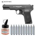 SET Borner TT Co2 Pistole 4,5 mm BB Blowback (P18)