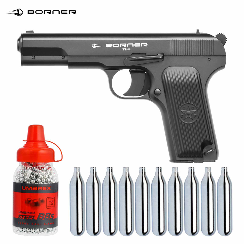 SET Borner TT-M Co2 Pistole 4,5 mm BB (P18)