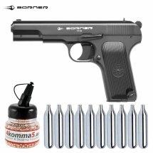 SET Borner TT-M Co2 Pistole 4,5 mm BB (P18)