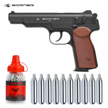 SET Borner APS-S Co2 Pistole 4,5 mm BB (P18)
