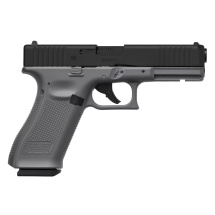 Modell II. Wahl - Glock 17 GEN5 Tungsten Gray Softair-Co2-Pistole Kaliber 6 mm BB Blowback (P18)