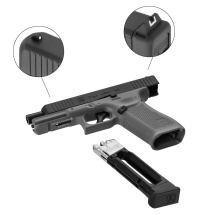 Modell II. Wahl - Glock 17 GEN5 Tungsten Gray Softair-Co2-Pistole Kaliber 6 mm BB Blowback (P18)