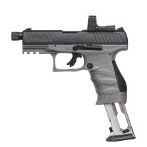 Modell II. Wahl - Walther PPQ M2 Q4 TAC Combo 4,6" Tungsten Gray - 4,5 mm Diabolo Blowback Co2-Pistole (P18)