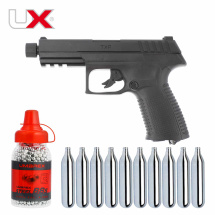 SET Umarex UX TXP 4,5 mm Stahl BB Co2-Pistole Schwarz (P18)