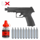 SET Umarex UX TXP 4,5 mm Stahl BB Co2-Pistole Schwarz (P18)