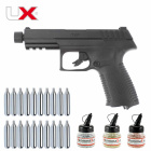 Superset Umarex UX TXP 4,5 mm Stahl BB Co2-Pistole Schwarz (P18)