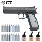 Superset CZ TS 2 Schwarz 4,5 mm Stahl BB Co2-Pistole Blow Back (P18)