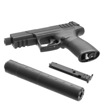 Umarex UX TXP 4,5 mm Stahl BB Co2-Pistole Schwarz (P18) + Schalldämpfer