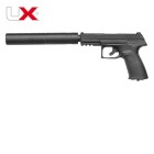 Umarex UX TXP 4,5 mm Stahl BB Co2-Pistole Schwarz (P18) + Schalldämpfer