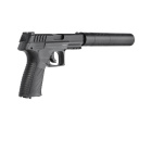 Umarex UX TXP 4,5 mm Stahl BB Co2-Pistole Schwarz (P18) + Schalldämpfer