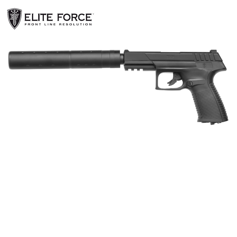 Elite Force TXP Softair-Co2-Pistole Kaliber 6 mm BB (P18) + Schalldämpfer