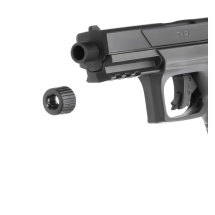 Elite Force TXP Softair-Co2-Pistole Kaliber 6 mm BB (P18) + Schalldämpfer