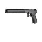 Elite Force TXP Softair-Co2-Pistole Kaliber 6 mm BB (P18) + Schalldämpfer