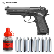 SET Borner 92 Co2 Pistole 4,5 mm BB / Diabolo Blowback (P18)