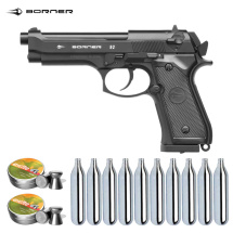 SET Borner 92 Co2 Pistole 4,5 mm BB / Diabolo Blowback (P18)
